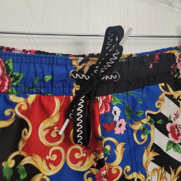 Surf Society Mens Baroque  Drawstring Lined Swim  Board SHORTS Size M - Picture 2 of 10